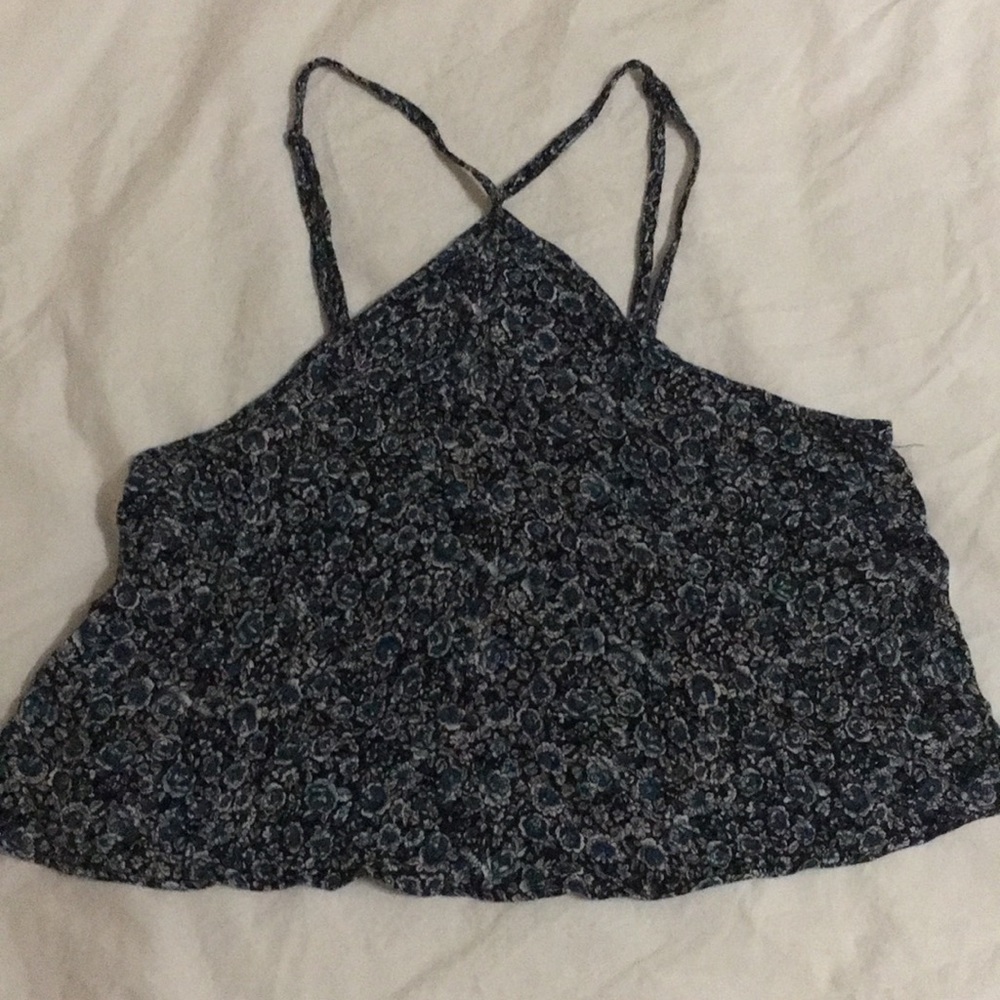 Floral print Criss cross crop top
